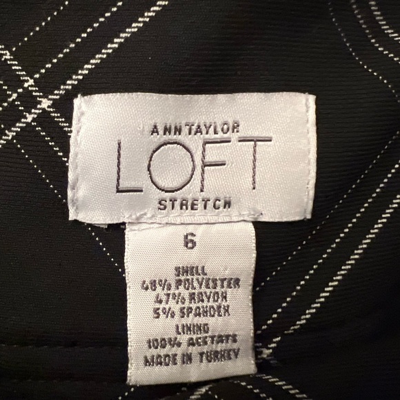 Ann Taylor Loft Stretch Black & White Plaid School Girl Pleaded Skirt Size 6 - Picture 3 of 6